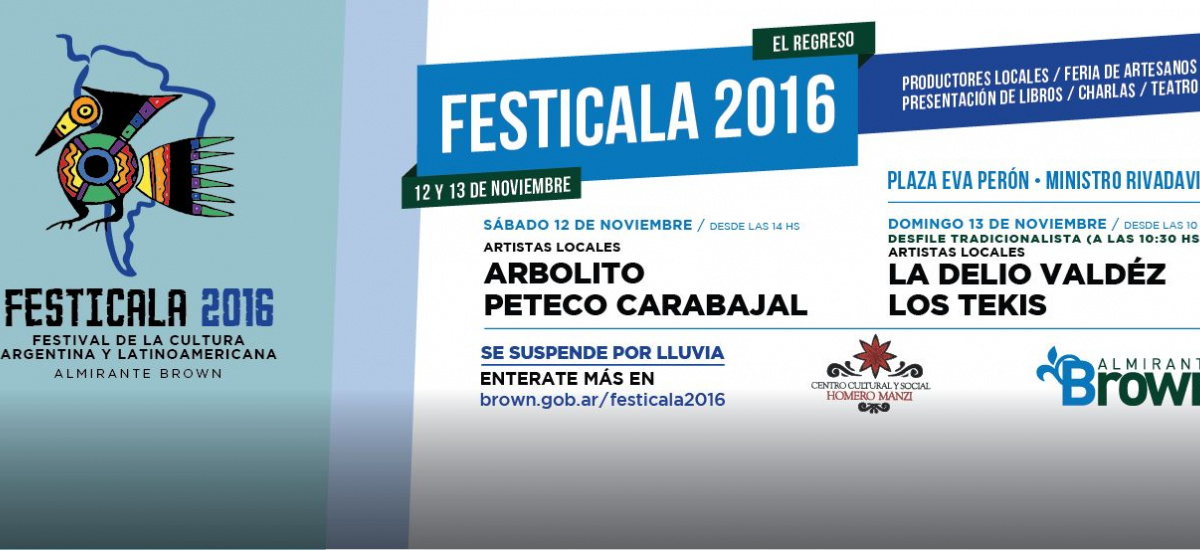 Almirante Brown: regresa el Festicala a Ministro Rivadavia